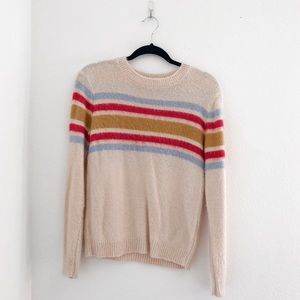 ASOS Sweater With Stripe Panel - Sand